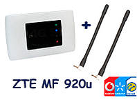 ZTE MF 920u 3G/4G/LTE мобильный WiFi+ 2 антенны усилением 4dB