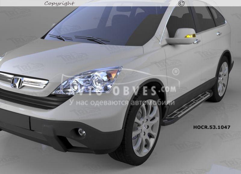 Боковые подножки Honda CRV - style: Audi - цвет: серый - фото 5 - id-p11022248