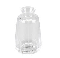 Стеклянная ваза в форме бутылки из прозрачного стекла 11 см