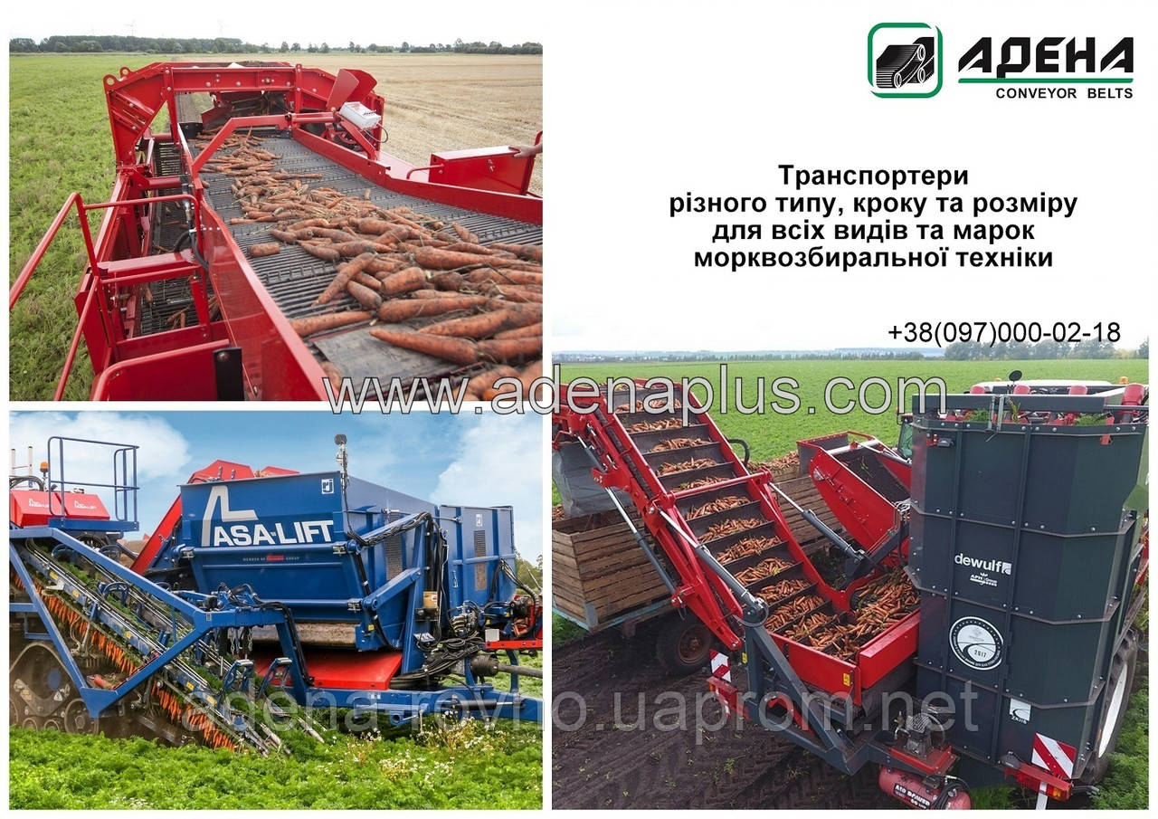 Транспортер прутковий для морквозбиральних комбайна, підбирача, копалки