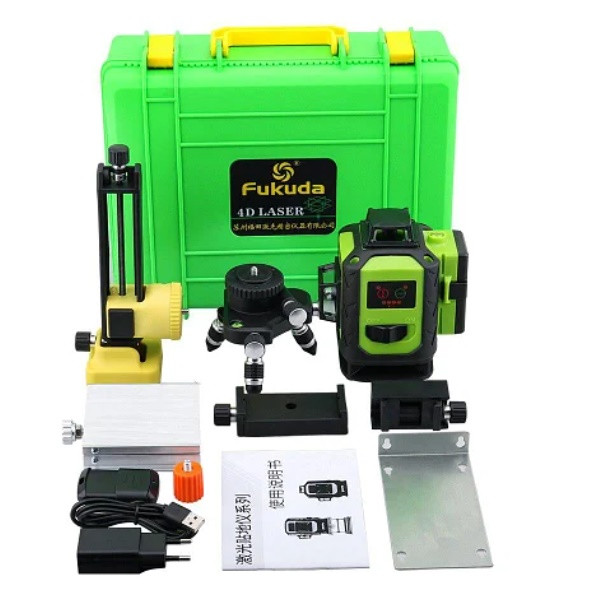 Лазерний рівень Fukuda MW94D 4GX. 《МЕГА КОМПЛЕКТ》❤OSRAM ДІОДИ❤, фото 1