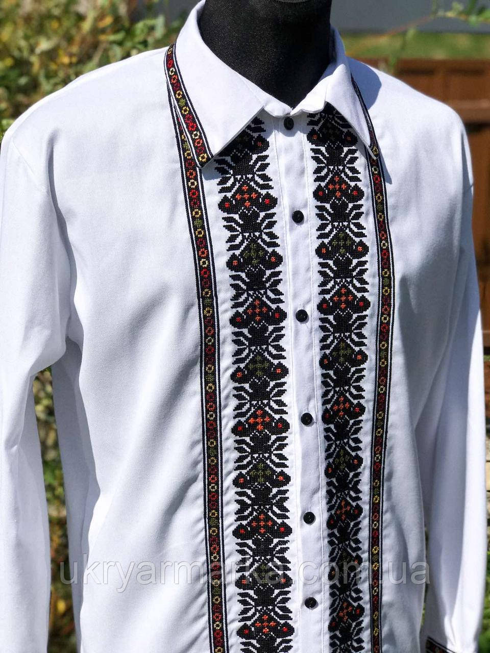 Вишиванка чоловіча на гудзиках "Раківська"