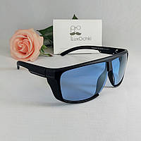 Стильные мужские солнцезащитные поляризованные очки маска фотохром(хамелеон) в матовой оправе