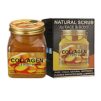 Натуральный скраб для лица и тела Wokali Collagen Natural Scrub с коллагеном 500 мл