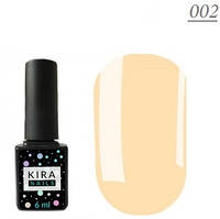 Гель-лак Kira Nails No 002 (молочний тілесно-рожевий, емаль)
