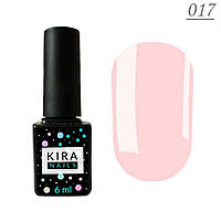 Гель-лак Kira Nails No017 — рожева емаль, 6 мл,
