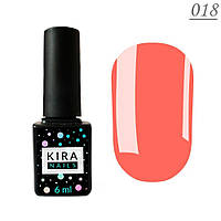 Гель-лак Kira Nails No018 — світло-кораловий, 6 мл