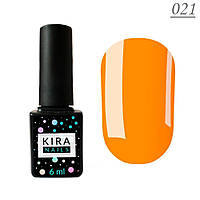 Гель-лак Kira Nails No021 — жовтогарячий, 6 мл