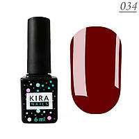 Гель-лак Kira Nails №034 темно червоний