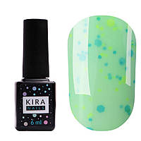 Гель-лак Kira Nails Yoghurt Boom №006 (яблучна карамель з неоновими блискітками, йогурт), 6 мл