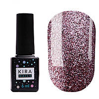 Гель-лак Kira Nails 24 Karat №006 (рожевий з великою кількістю блискіток) 6 мл