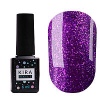 Гель-лак Kira Nails 24 Karat №012 (фіолетовий з великою кількістю блискіток), 6 мл