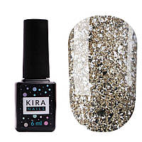 Гель-лак Kira Nails Shine Bright №003 (біле золото з блискіткою)