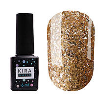 Гель-лак Kira Nails Shine Bright No005 (золото з блискітками)