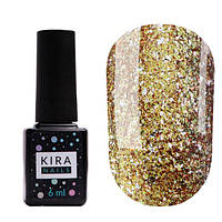 Гель-лак Kira Nails Shine Bright No006 (бронза з блискітками)
