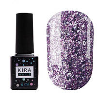 Гель-лак Kira Nails Shine Bright No009 (бузковий з блискітками)