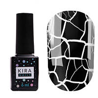 Гель-лак для кракелюра чорний Kira Nails Crack Effect Black, 6 мл