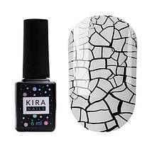 Гель-лак для кракелюра белый Kira Nails Crack Effect White, 6 мл