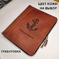 Шкіряна папка для морських документів. Шкіряна папка для сімейних документів.Тревел-кейс ( Ручна робота)