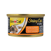 Влажный корм для кошек GimCat Shiny Cat Filet in jelly тенец и курица в желе 70 г