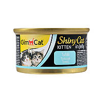 Влажный корм для котят GimCat Shiny Kitten in jelly для котят тунец в желе 70 г