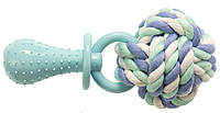 Игрушка для собак GimDog Cotton Dent Plus веревка/узел с термопластической резиной 14 см/ 6.6 см