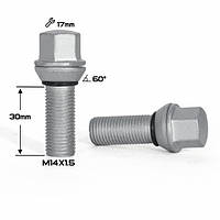 Болт колесный эксцентрик М14x1.5x30мм Конус со смещением Ключ 17 (Дакромет) для установки дисков от BMW на