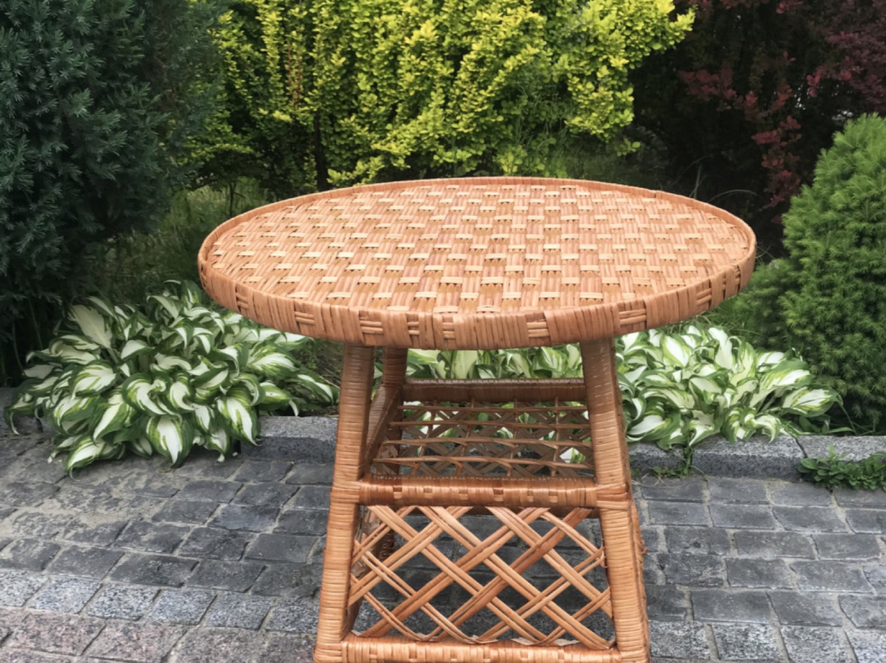 Стіл плетений із лози «Ажур», фото 1