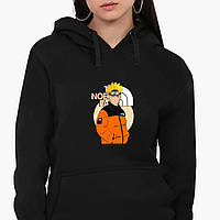 Худи женский Наруто Норс Фейс (Naruto The Norch Face) Кенгуру (8921-3480) Черный XXL