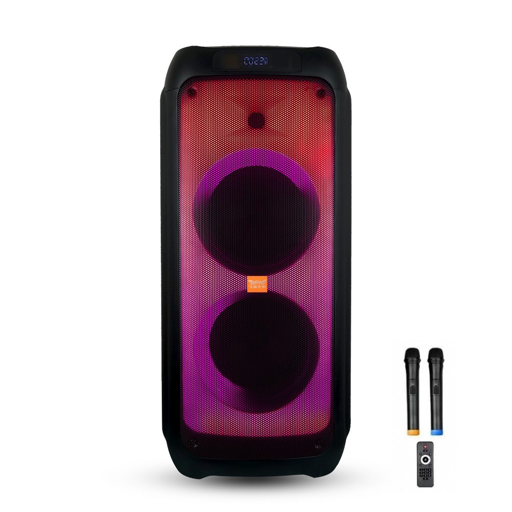 Колонка акумуляторна Partybox Temeisheng Feiyang з радіомікрофонами (200W/USB/BT/FM/TWS), фото 1