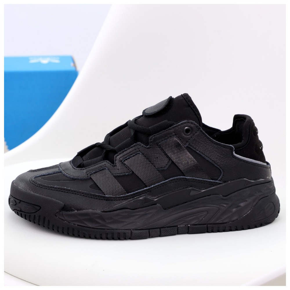 Чоловічі кросівки Adidas Niteball Black, чорні кросівки адідас найтбол, фото 1