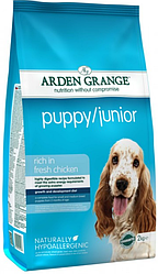 Arden Grange (Арден Грендж ) Puppy Junior Корм для цуценят і молодих собак юніорів курка з рисом, 12 кг