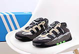 Чоловічі кросівки Adidas Niteball Grey Five Black, сірі кросівки адідас найтбол, фото 2