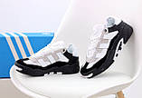 Чоловічі кросівки Adidas Niteball Black White, чорно-білі кросівки адідас найтбол, фото 3