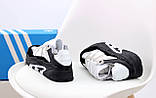 Чоловічі кросівки Adidas Niteball Black White, чорно-білі кросівки адідас найтбол, фото 8