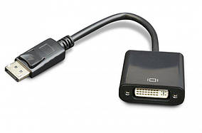 Адаптер-перехідник Cablexpert A-DPM-DVIF-002, DisplayPort-DVI, 0.1м, чорний (D)