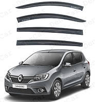 Ветровики Renault Sandero I 2007-2012 (на скотче)\Дефлекторы окон Рено Сандеро 1