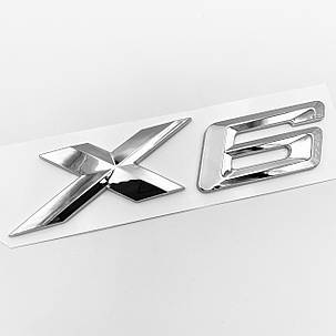 Емблема (наклейка, шильдик, логотип, літери) кришки багажника X6 BMW (БМВ) - Хром, фото 1