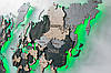 Дерев'яна карта світу на стіні CraftBoxUA з led підсвічуванням у сірих тонах, фото 6
