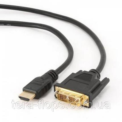 Кабель Cablexpert (CC-HDMI-DVI-0.5M) HDMI-DVI 0.5м чорний (D), фото 2