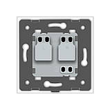 Розетка з заземленням Livolo білий блакитний скло (VL-C7C1EU-11/19), фото 4