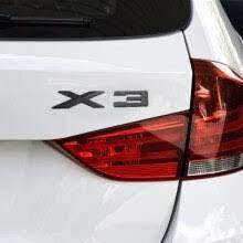 Емблема (наклейка, шильдик, логотип, літери) кришки багажника X3 BMW (БМВ) Чорний глянець, фото 2