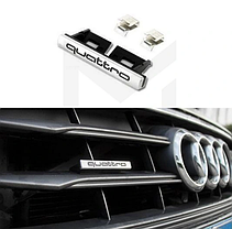 Емблема (шильдик, логотип, напис, значок) AUDI (Ауді) Quattro для решітки, фото 3