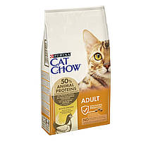 Cat Chow Adult 15кг корм для кошек с курицей и индейкой