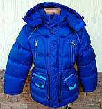 Куртка зима дитяча синя TOFEINA 7895, фото 2