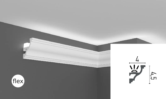 Молдинг з полістиролу Grand Decor KH 905 flex ,ліпний декор з полістиролу.