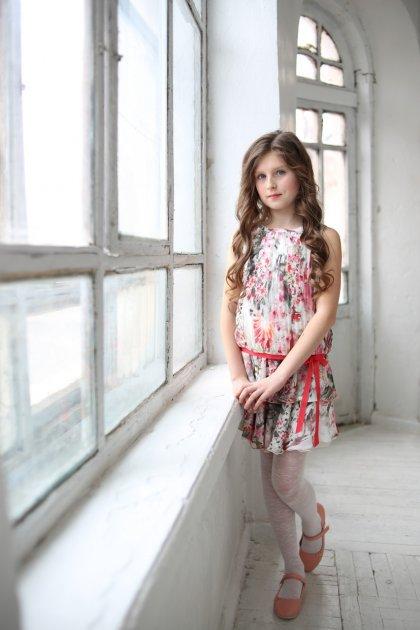 Ошатне плаття для дівчинки Treapi Італія F429 Триколор, фото 1