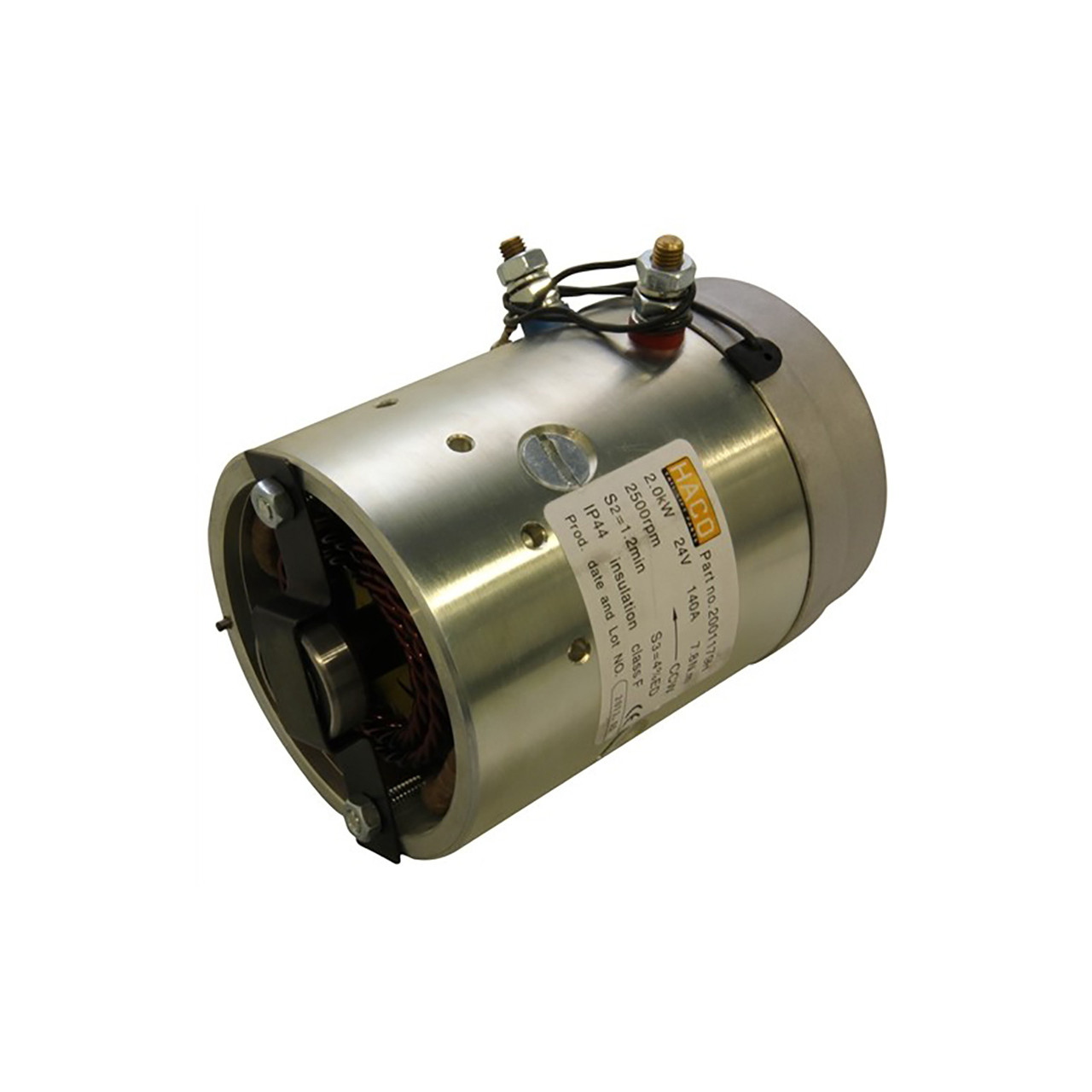 Електромотор Haco 2,2 kW 24V відкритий гніздовий роз'єм - обертання проти годинникової стрілки, фото 1