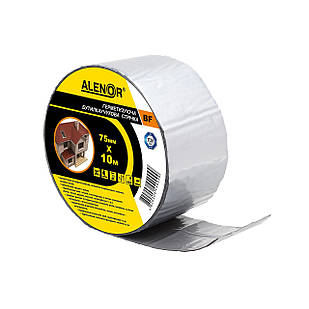 Стрічка герметизуюча Alenor BF 75 мм х 10 м бутилкаучукова фольгована