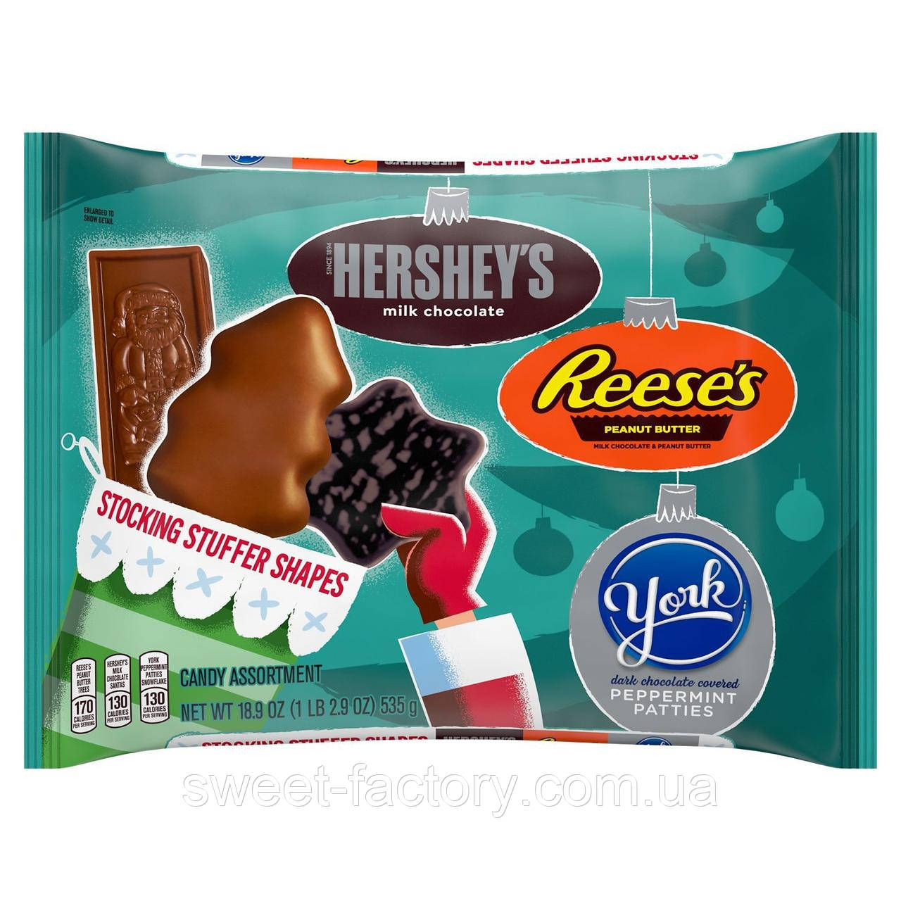 Набір солодощів Hersheys Stocking Stuffer Shapes 535 g